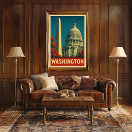Washington Landmarks Poster