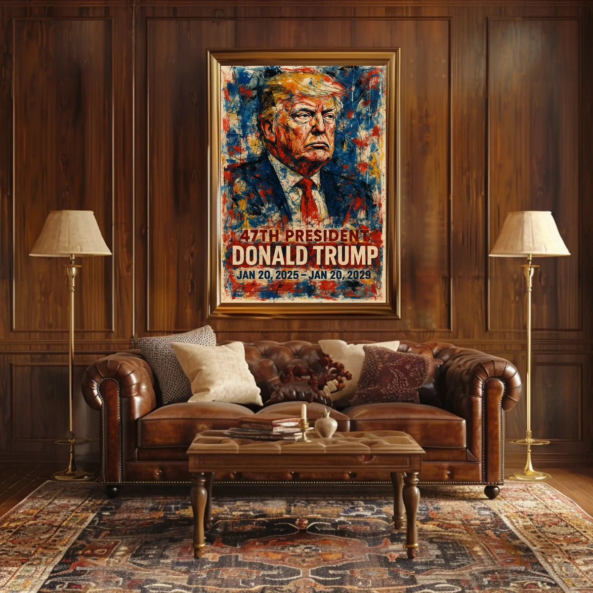 Patriotic Abstract Political Figure Art Poster 2025
