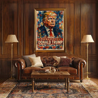 Patriotic Abstract Political Figure Art Poster 2025