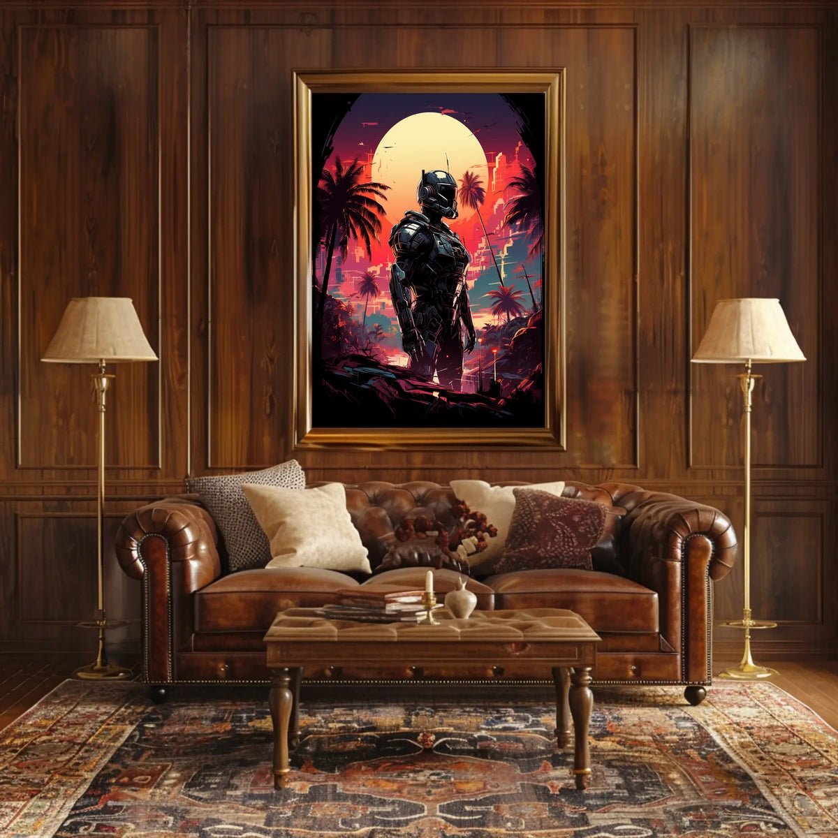 Cybernetic Sunset Poster