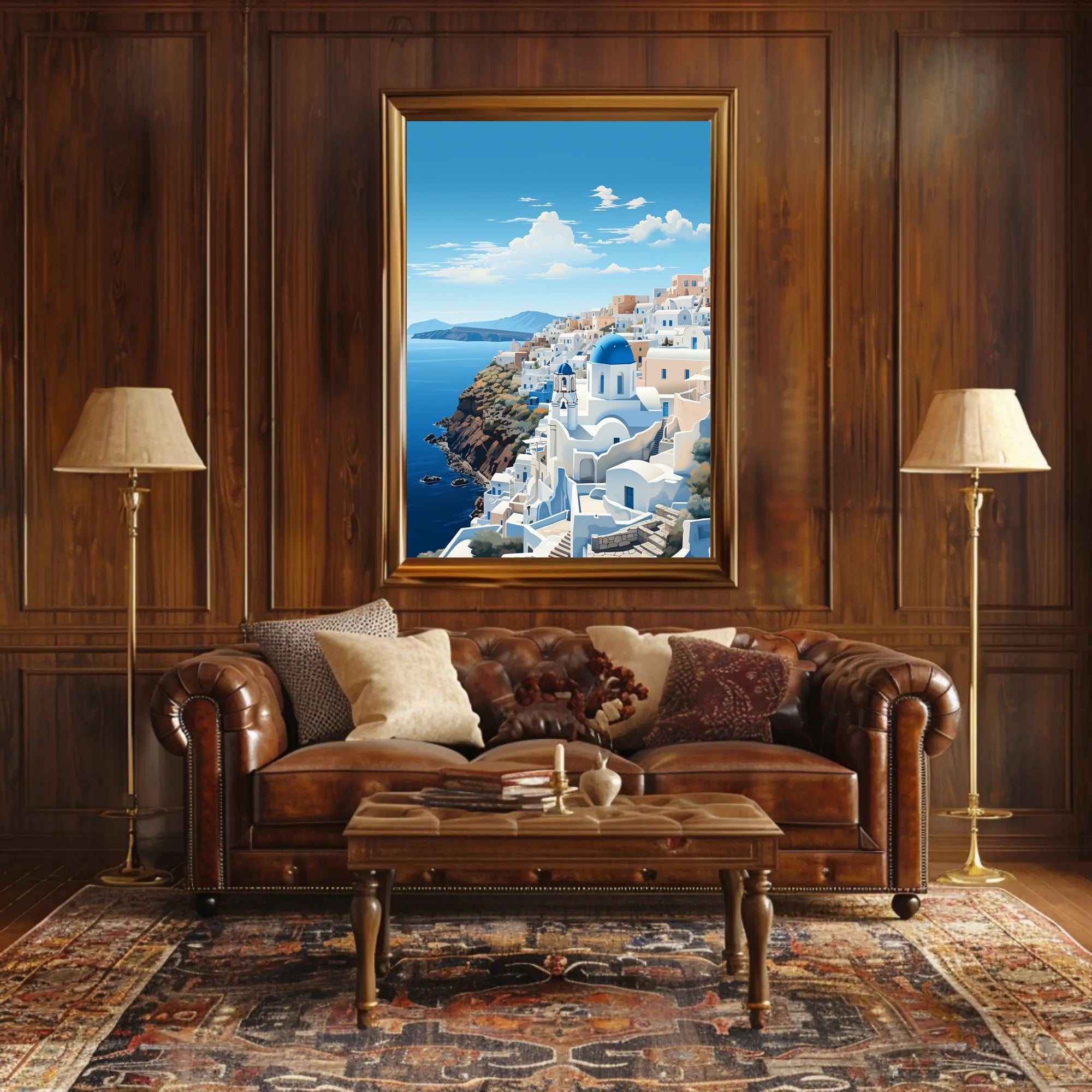 Santorini Serenity Poster PosterGoat