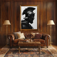 Warrior's Silhouette Poster PosterGoat