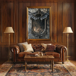 Gothic Bat Mirror Poster