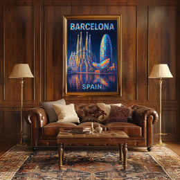 Barcelona A Vibrant Cityscape Poster