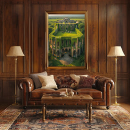 Nature Reclaims Ancient Ruins: Surreal Poster Art PosterGoat