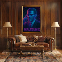 Malcolm X Visionary Leader Poster