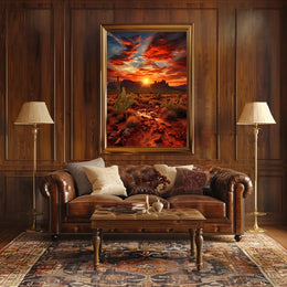 Desert Sunset Serenity Poster