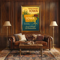 Iowa's Heartfelt Harmony: Nostalgic Travel Poster