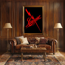 Laurant Energy Logo Bold Cursive Artistic Poster