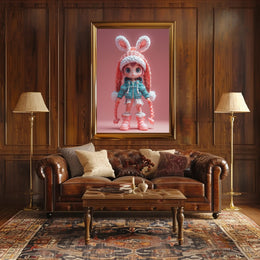 Cozy Winter Cute Character Pop Culture Poster PosterGoat