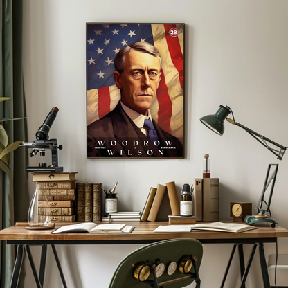Woodrow Wilson 28th President Of The United States Portrait