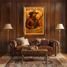 Buffalo Bill Legend Of Adventure Poster Vintage Wall Art