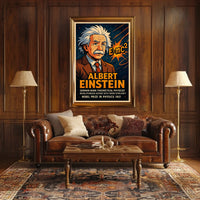Einstein Theoretical Physicist Vintage Study Poster