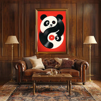 Yin-Yang Panda Vinyl Poster