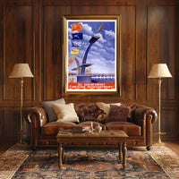 Soviet Athletes Vintage Propaganda Art Sports Poster