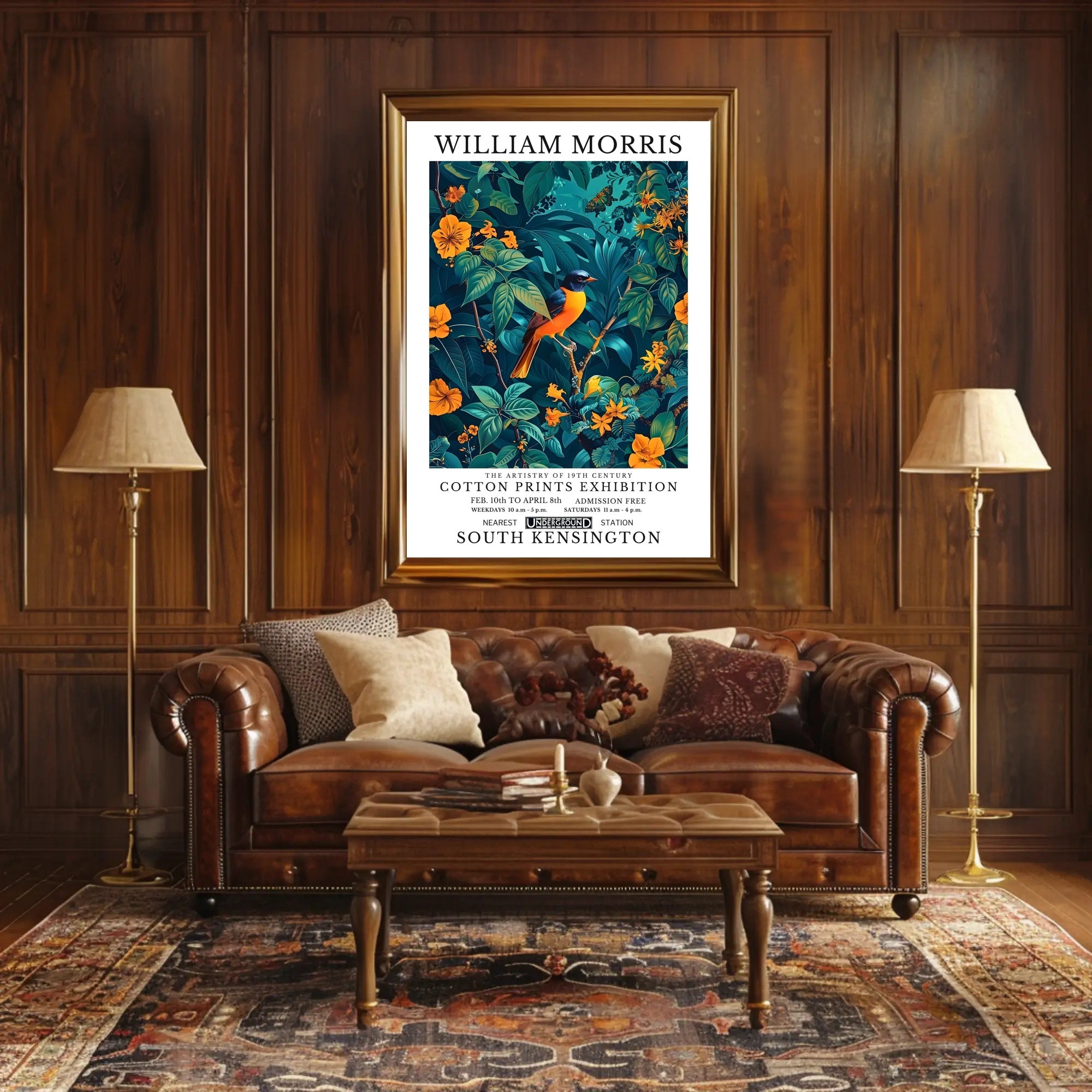 The Artistry of William Morris Exhibition Artistic Poster