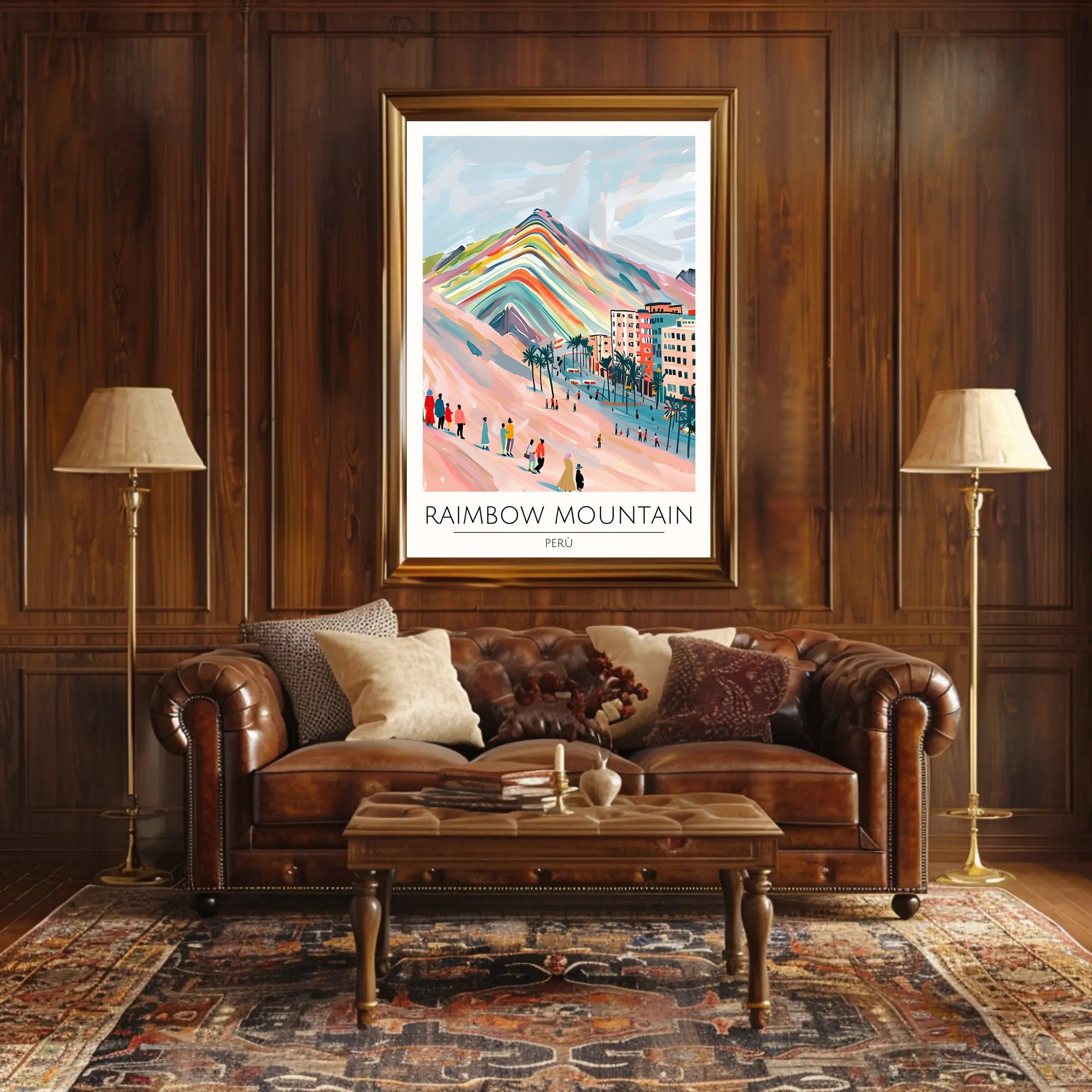 Rainbow Mountain Poster PosterGoat