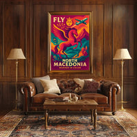 North Macedonia Travel Adventure Poster PosterGoat