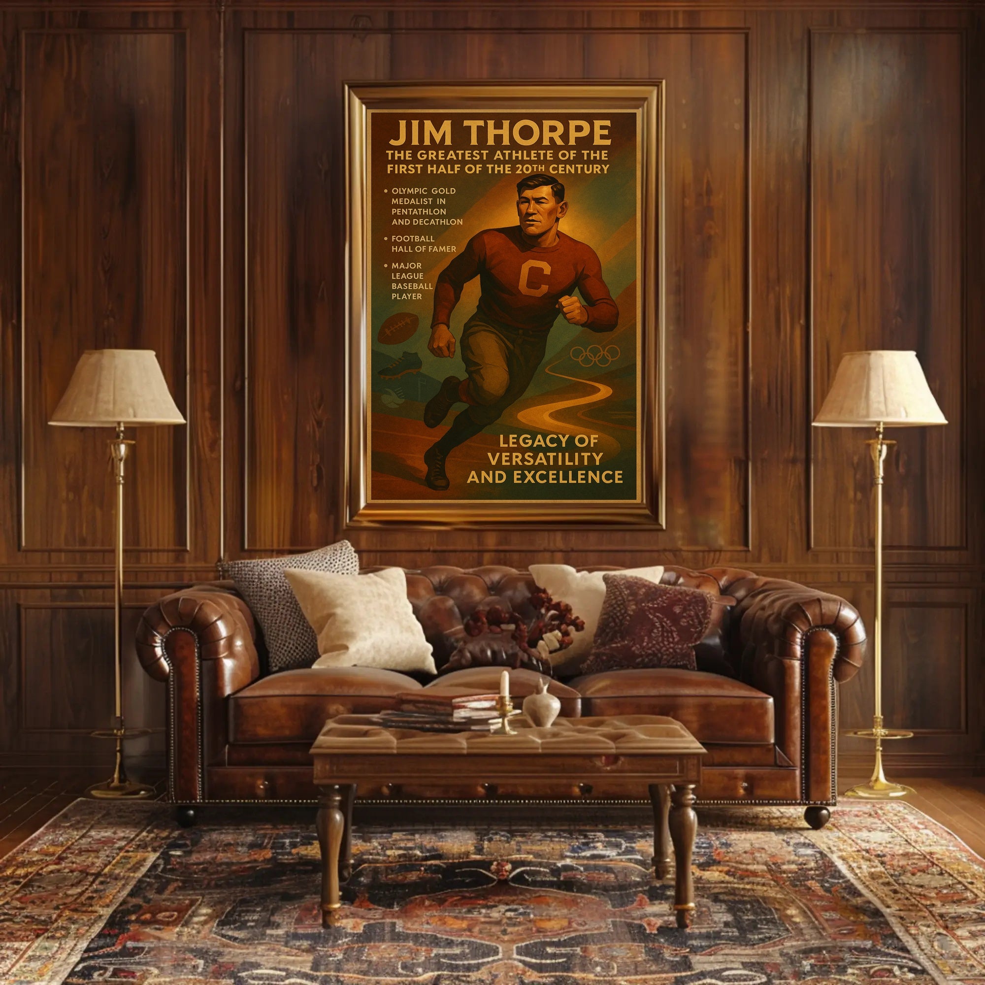 Celebrating Jim Thorpe's Athletic Legacy Poster