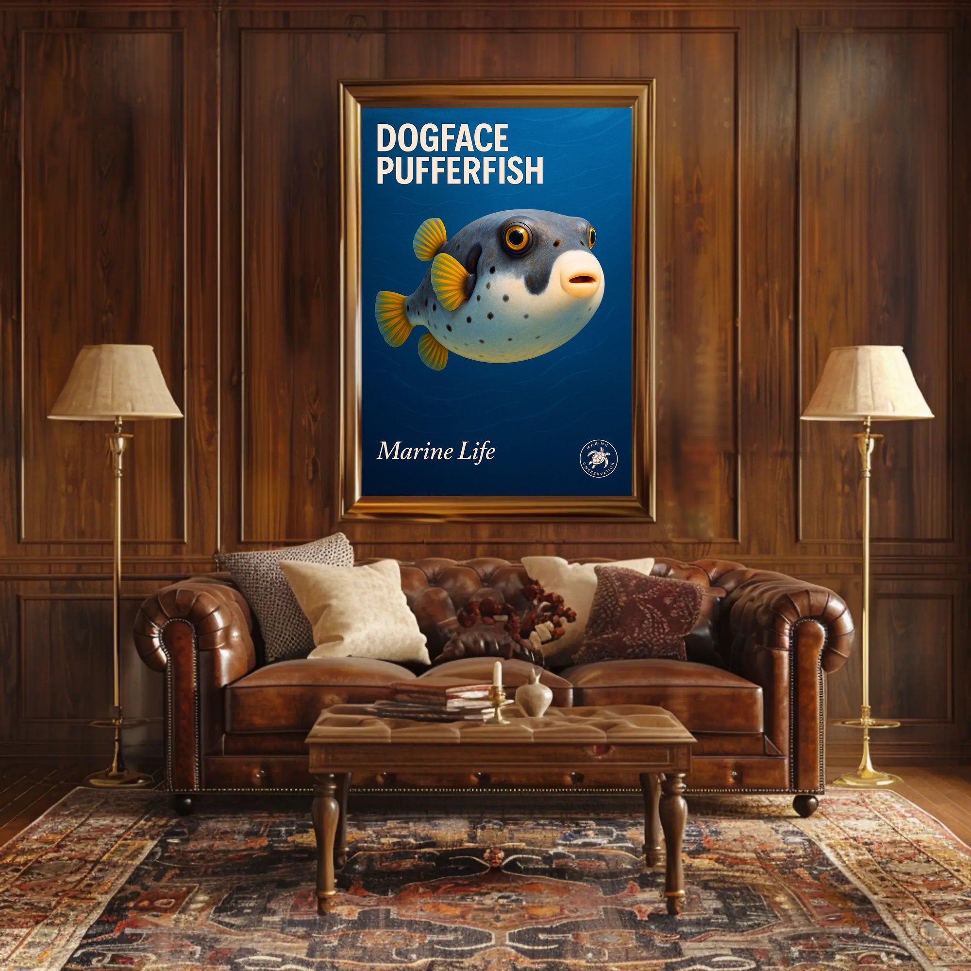 Dogface Pufferfish Poster PosterGoat