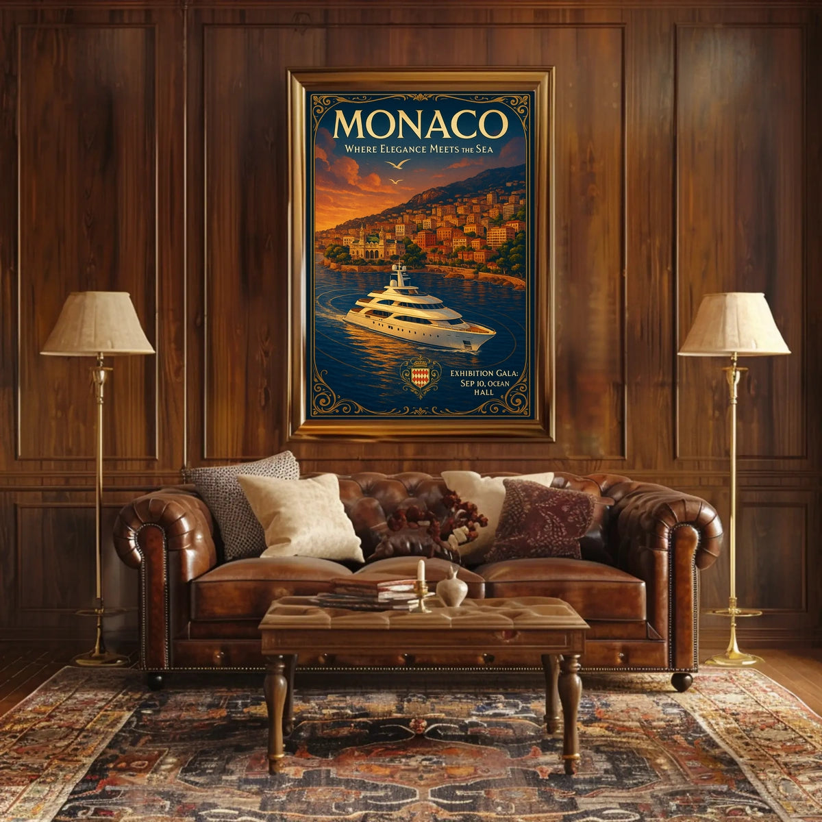 Monaco Where Elegance Meets the Sea Poster