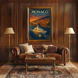 Monaco Where Elegance Meets the Sea Poster