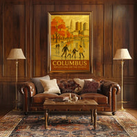 Columbus Reflections On The Scioto Poster