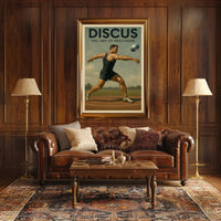 Discus Art Print of Precision Sports Design PosterGoat