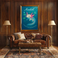 Axolotl Poster Whimsical Hope And Regeneration Art Print