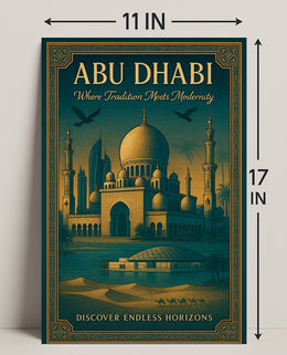 Abu Dhabi's Elegance: Tradition Meets Modernity Travel Poster