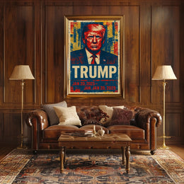 Donald Trump 47th President of the United States Street Art Mashup Poster