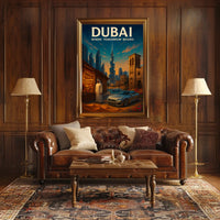 Dubai Cityscape Poster Where Tomorrow Begins For Dreamers