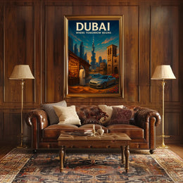 Dubai Cityscape Poster Where Tomorrow Begins For Dreamers