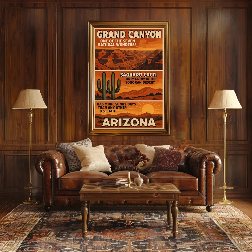 Grand Canyon Arizona Vintage Travel Poster