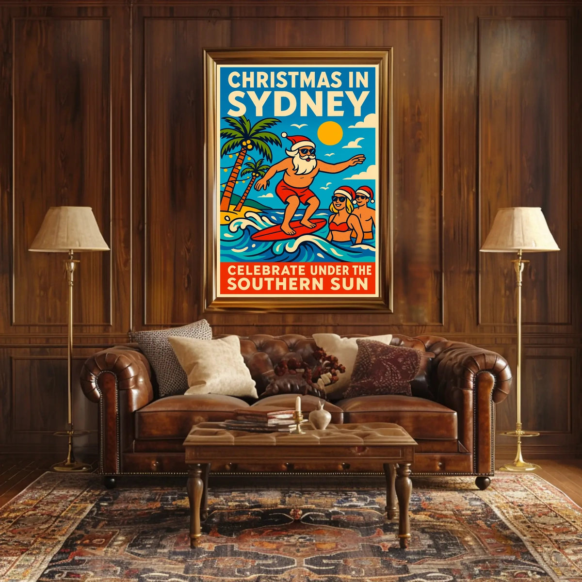 Coastal Christmas Sydney Harbour Yuletide Dream Decor Lovers Wanderlust Iconic Wall Poster