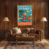 Coastal Christmas Sydney Harbour Yuletide Dream Decor Lovers Wanderlust Iconic Wall Poster