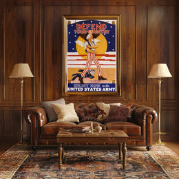 Patriotic Uncle Sam Military Recruitment Poster