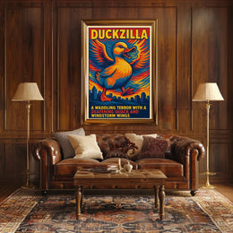 Duckzilla A Waddling Terror Poster