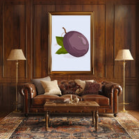 Plum Illustration Poster