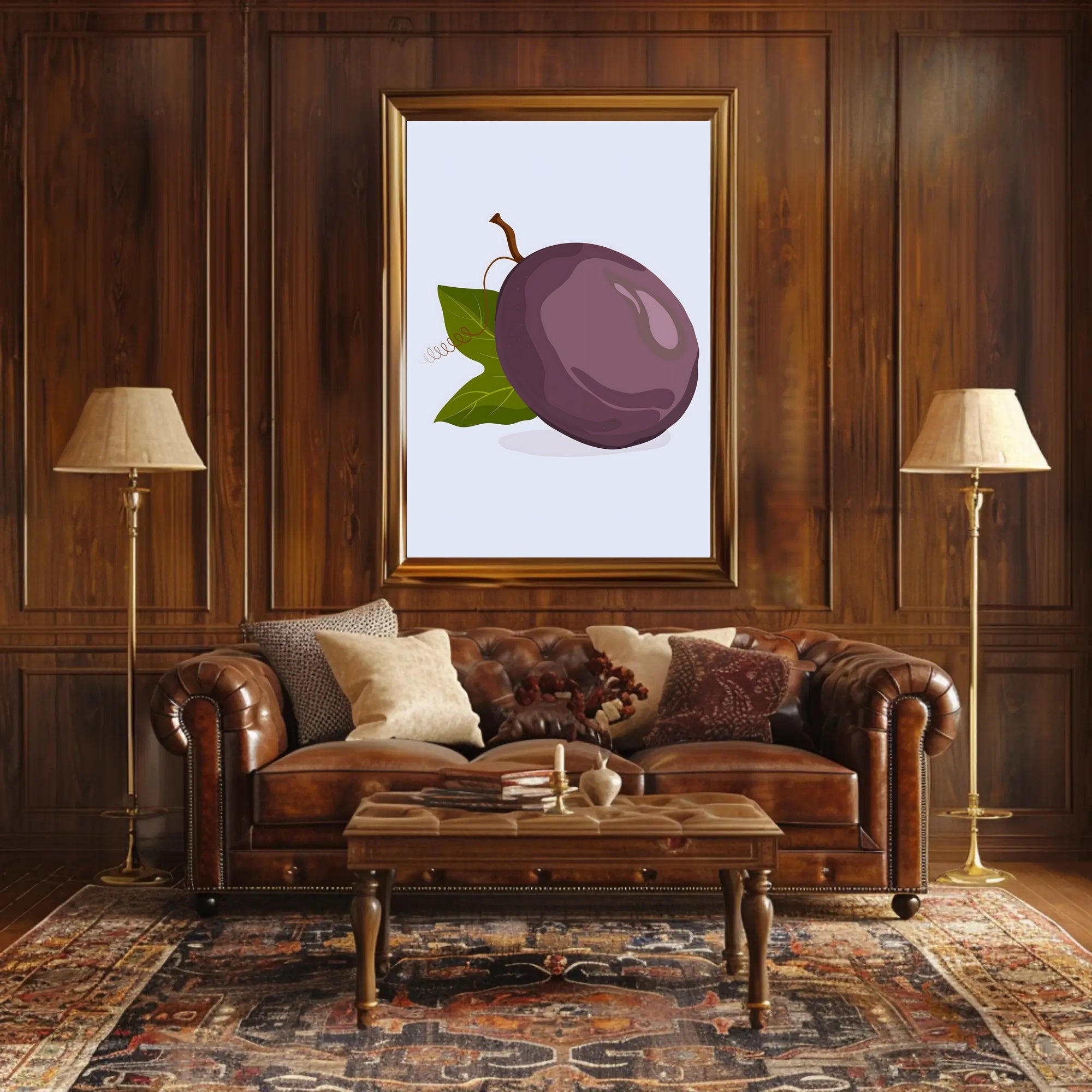 Plum Illustration Poster