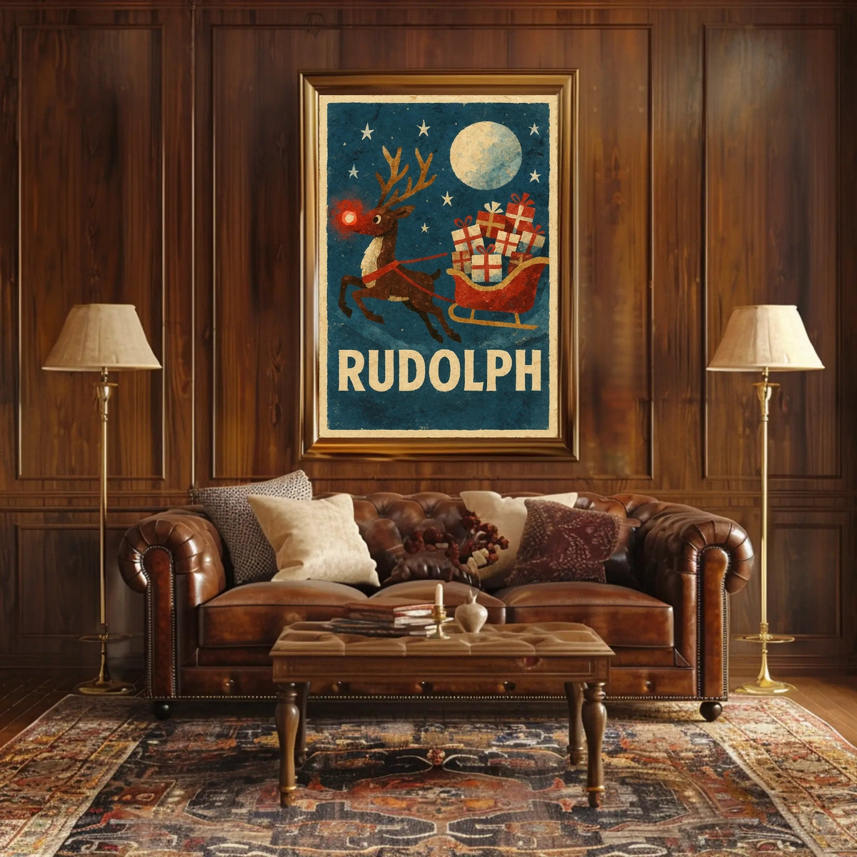 Rudolph Reindeer Poster
