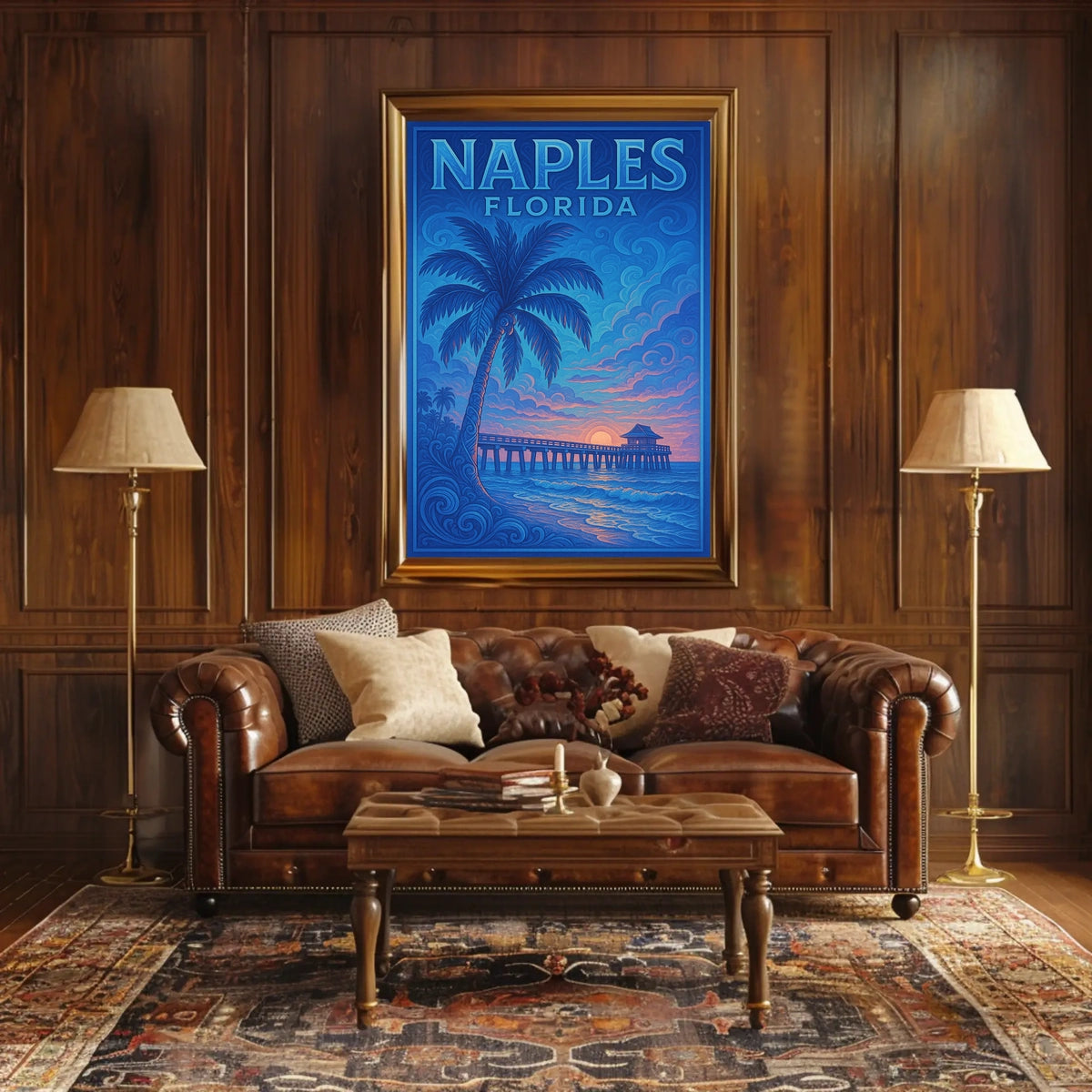 Naples Florida Sunset Serenity Poster Wall Art Print