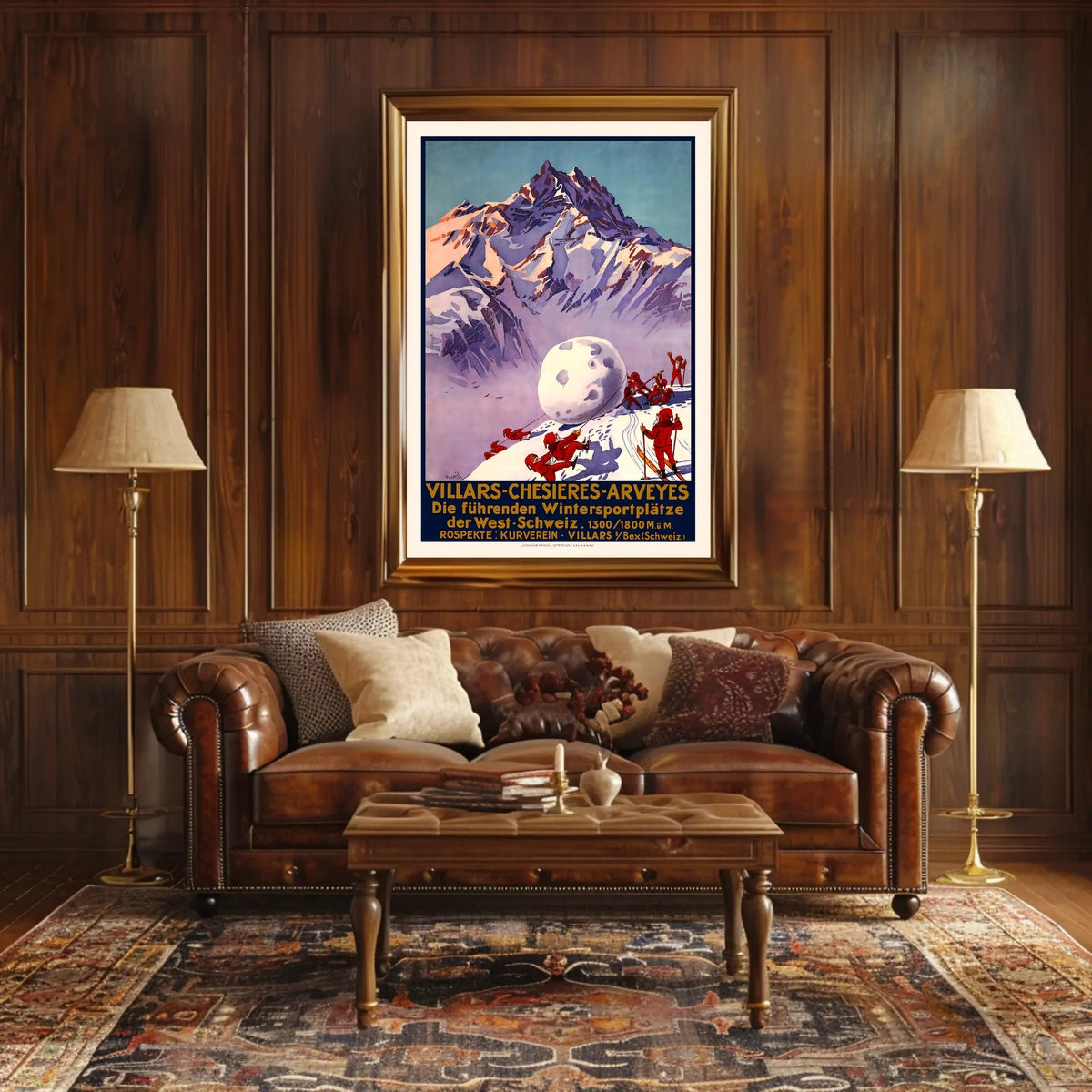 Villars-Chesières-Arveyes Winter Sports Poster