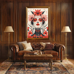 Mystical Floral Portrait Art Poster for Empowerment PosterGoat