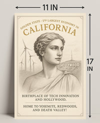 California Golden State Poster PosterGoat