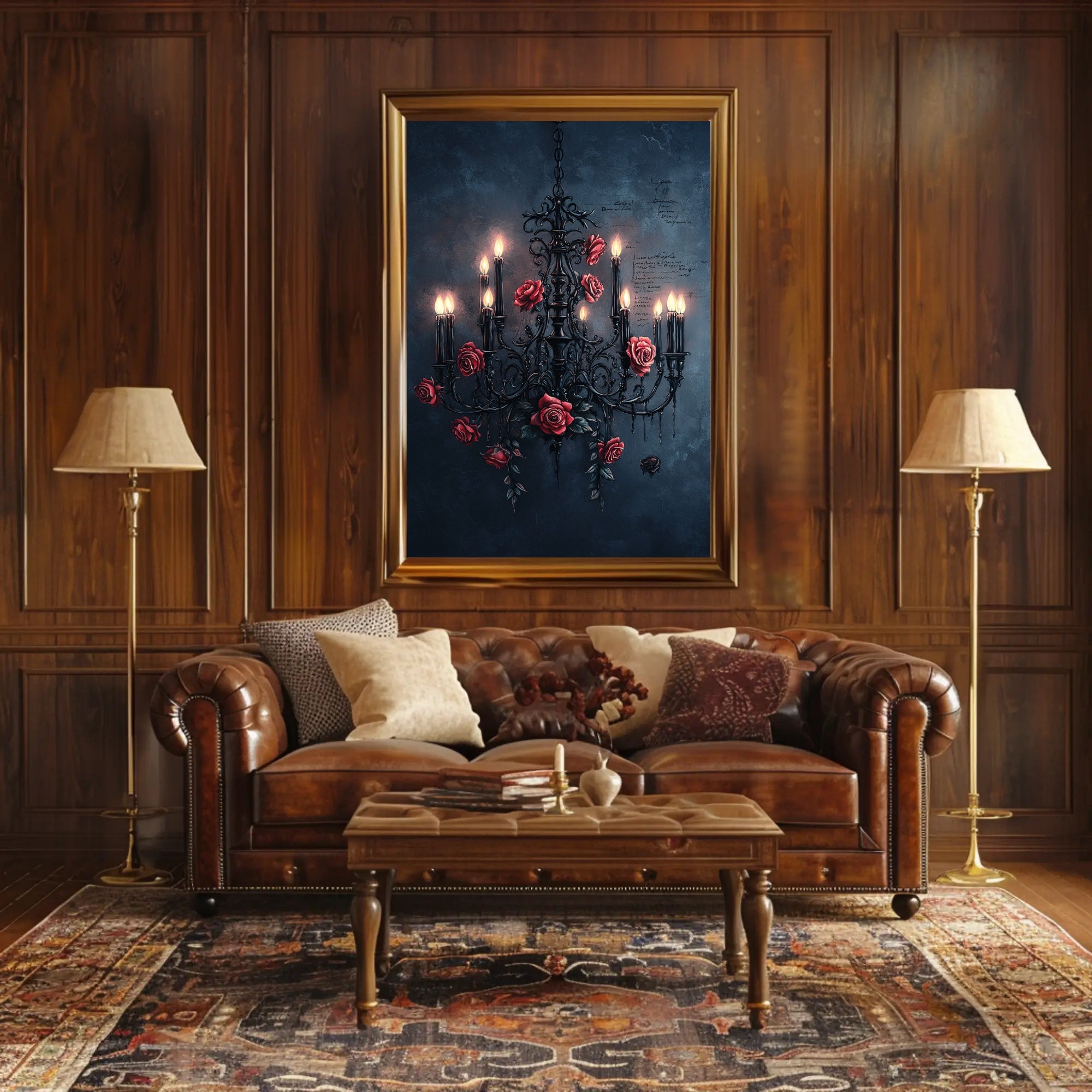 Chandelier Of Roses Poster