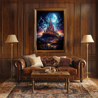 Enchanted Moonlit Castle Poster