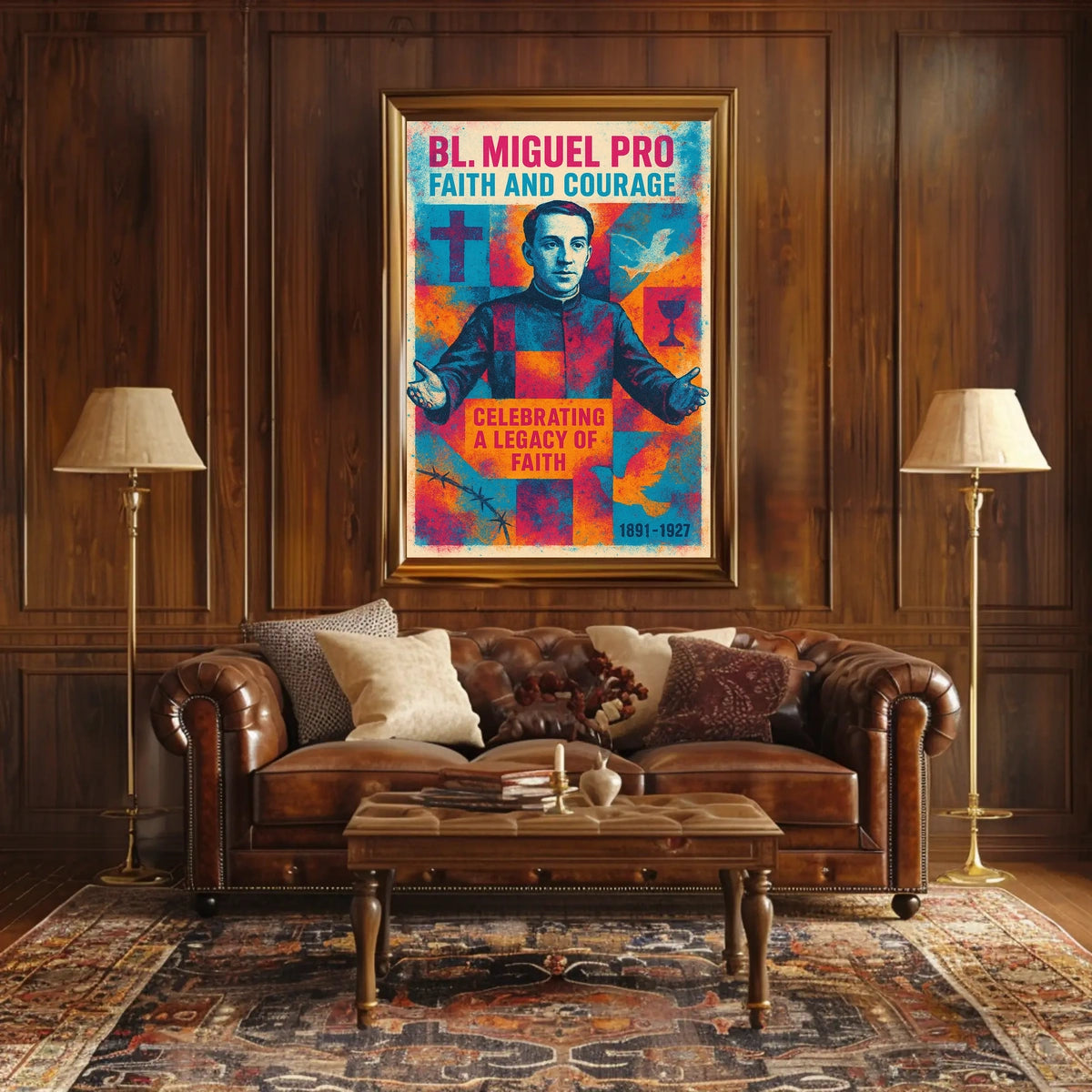 Bl. Miguel Pro Faith And Courage Poster