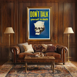 Skull in Sailor's Hat: Bold Political or Propaganda Poster