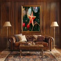 Festive Christmas Ornament Display Poster